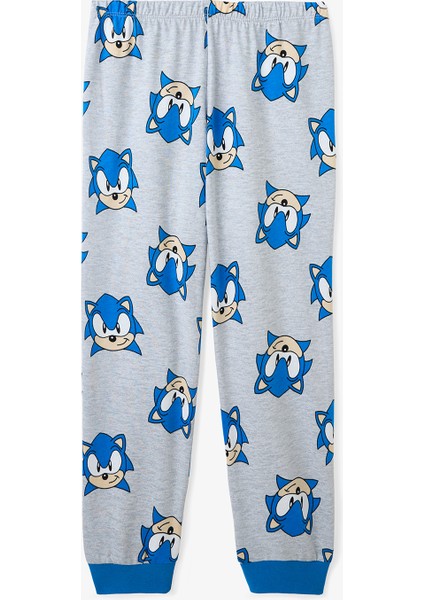 Lacivert Erkek Çocuk Sonic Uzun Kollu Pamuklu Pijama Takımı modelleri