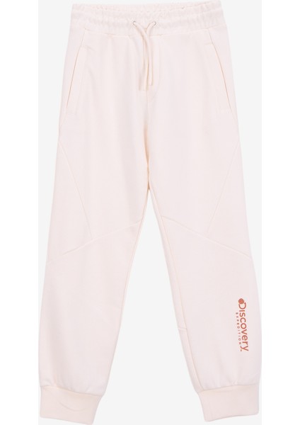 Lastikli Paça Krem Erkek Çocuk Eşofman Altı D5WB-EA3051