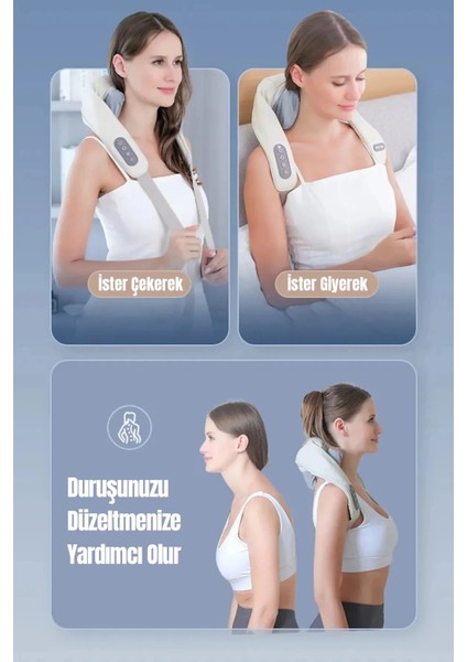 Şarjlı Ovmalı Isıtmalı Masaj Aleti Insan Eli Yoğurma Hissi