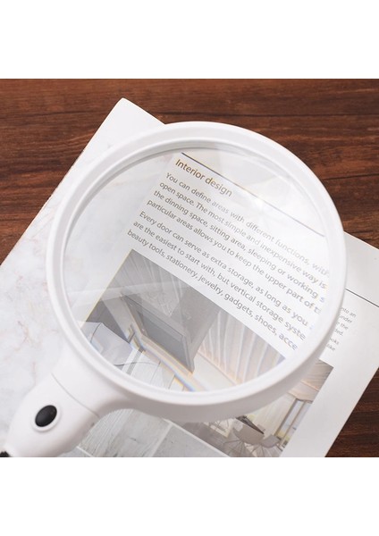 Masaüstü 10X LED Işıklı Büyüteç Okuma El Sanatları Onarım Büyüteç 7765 indirimleri