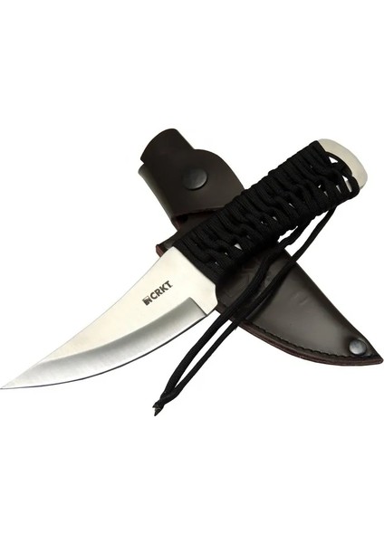 Crkt Scrub Fixed 2712 Wy Kamp / Outdoor Bıçak 22,5cm - Ipli Sap, Deri Kılıflı