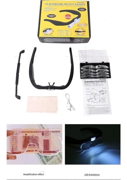 Şarjlı Gözlük Büyüteç 4 Farklı Lens 11537DC fırsatları