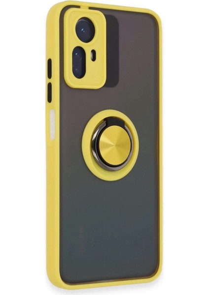 Xiaomi Redmi Note 12S Kılıf Montreal Yüzüklü Silikon Kapak - Sarı fiyatları