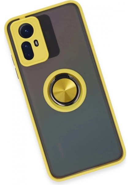Xiaomi Redmi Note 12S Kılıf Montreal Yüzüklü Silikon Kapak - Sarı fırsatları