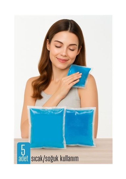 Modacar Sıcak Soğuk Kompres Jel 5 Li Paket Cold Pack Hot Pack Şişlik Önleyici, Kas Rahatlatıcı