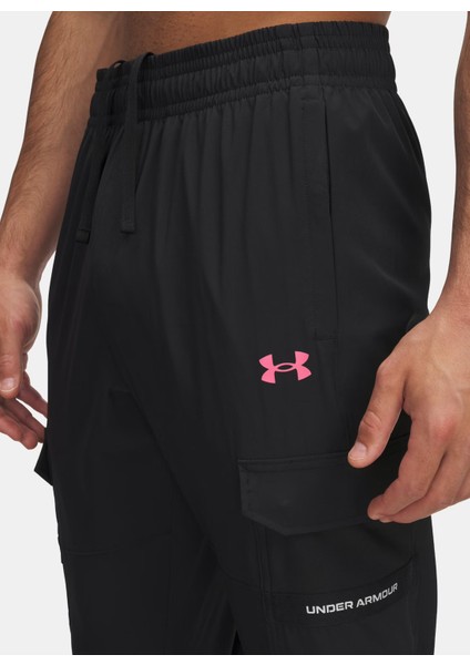 6004966-001-UA Tech Utility Woven P Siyah Normal Bel Normal Düz Erkek Eşofman Altı fırsatları