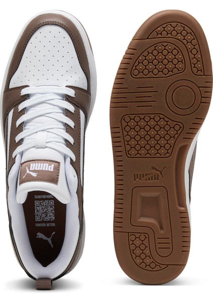 39232859 Rebound V6 Low Wpuma Beyaz - Kahverengi Kadın Lifestyle Ayakkabı