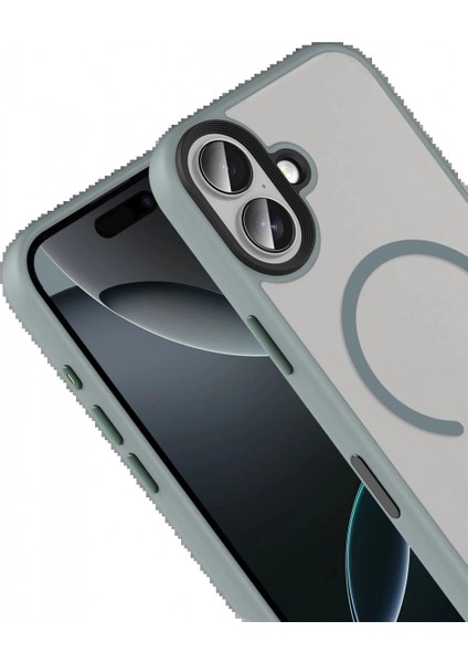 Apple iPhone 17 Megane Magsafe Kapak - Titan Gri modelleri