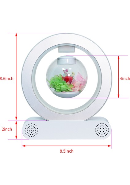 4 Inç Manyetik Havada Yüzen Küre Bluetooth Hoparlörlü Gece Lambası Ev Ofis Hediyelik modelleri