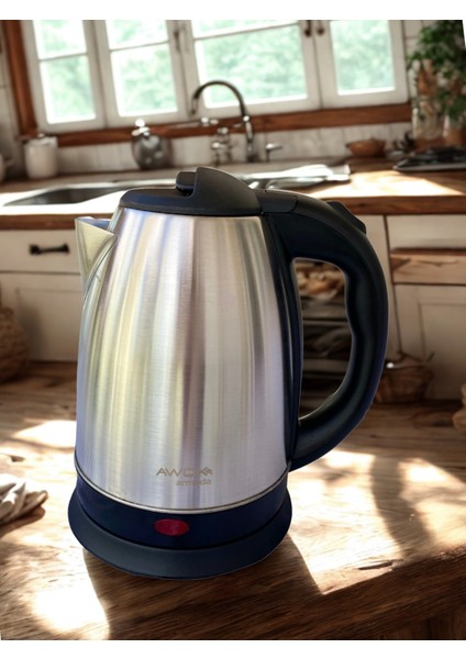 Awox Armada Inox Çelik Su Isıtıcı & Kettle 1.8 Lt Hızlı Kaynatma & Şık Tasarım