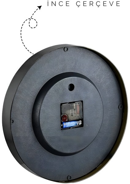 30 cm Gerçek Camlı Akar Saniyeli Ince Çerçeveli Duvar Saati 7177941 fiyatları
