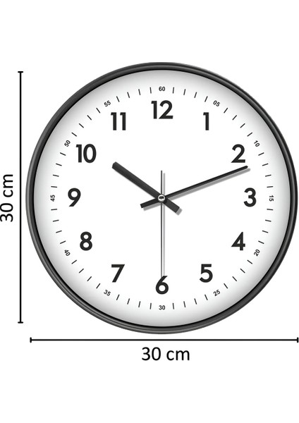 30 cm Gerçek Camlı Akar Saniyeli Ince Çerçeveli Duvar Saati 7177941 modelleri