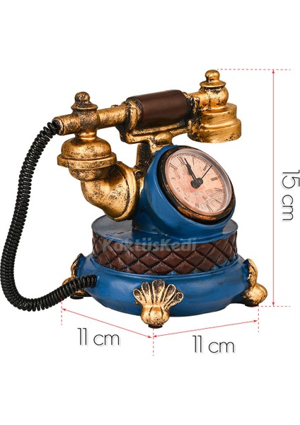 Vintage Telefon Model Nostaljik Dekoratif Masa Saati 7176811 fırsatları