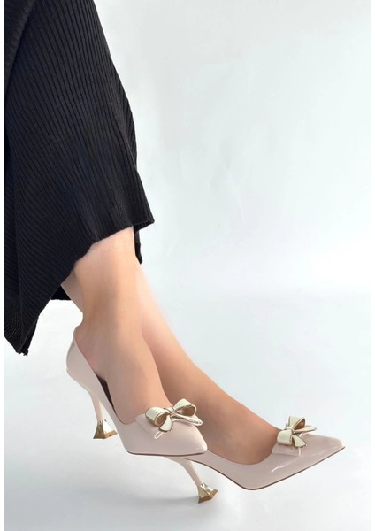 Coby Bej Rugan Topuklu Ayakkabı modelleri