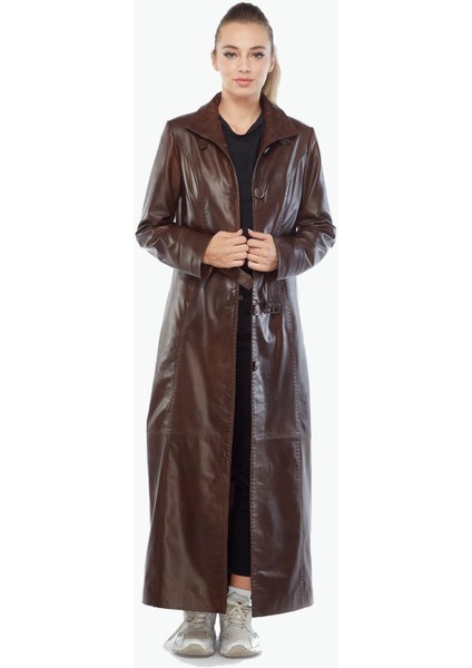 Hakiki Deri Kadın Pardesü Kahve fiyatları