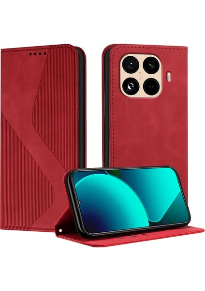 Xiaomi 15T Pro Telefon Kılıfı Için Standlı Deri Cüzdan Kılıf (Yurt Dışından)