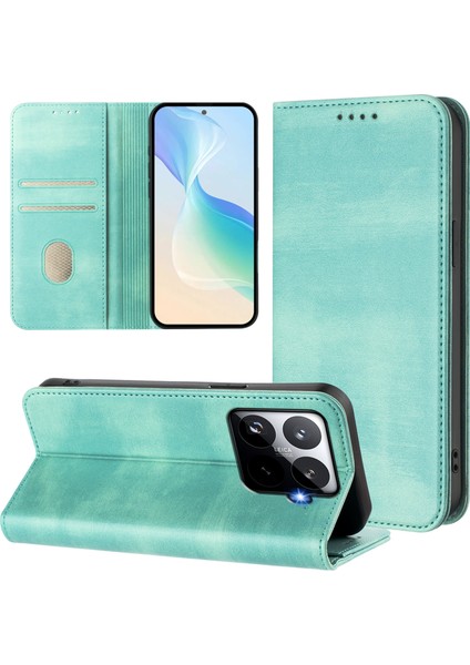 Xiaomi 15T Pro Cüzdan Kılıfı Retro Doku Rfıd Engelleme Deri Telefon Kılıfı (Yurt Dışından) modelleri