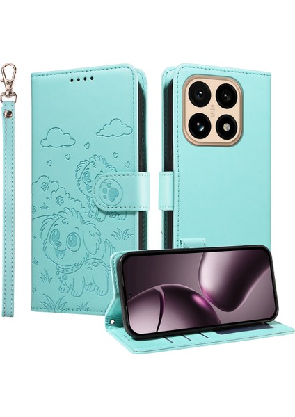Xiaomi 15T Rfıd Engelleme Pu Deri Telefon Kılıfı ve Bilek Kayışı (Yurt Dışından)