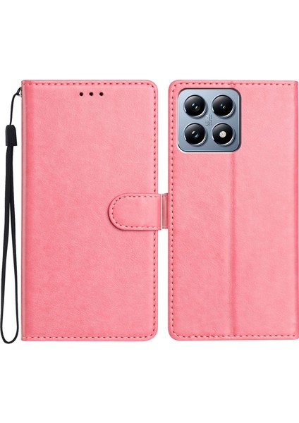 Xiaomi 15T Deri Kılıf Cüzdan Standlı Telefon Kılıfı ve Kullanışlı Kayış (Yurt Dışından)