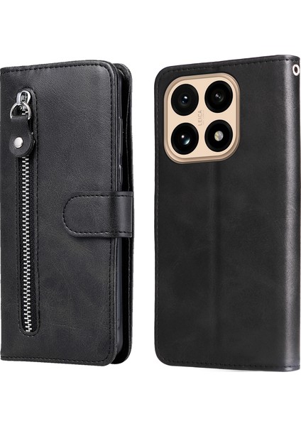 Xiaomi 15T Pu Deri Kılıf ve Fermuarlı Cepli Cüzdan Telefon Kılıfı Için (Yurt Dışından)