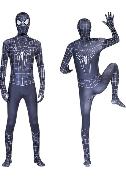 Miles Siyah Örümcek Adam Etkinlik Parti Jumpsuit Erkekler ve Kadınlar Örümcek Adam Parti Kostüm Takımı (Yurt Dışından) modelleri