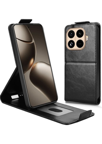 Xiaomi 15T Pro Stand Kılıf Manyetik Toka Dikey Kapaklı Deri Telefon Kılıfı Kart Tutucu ile (Yurt Dışından)