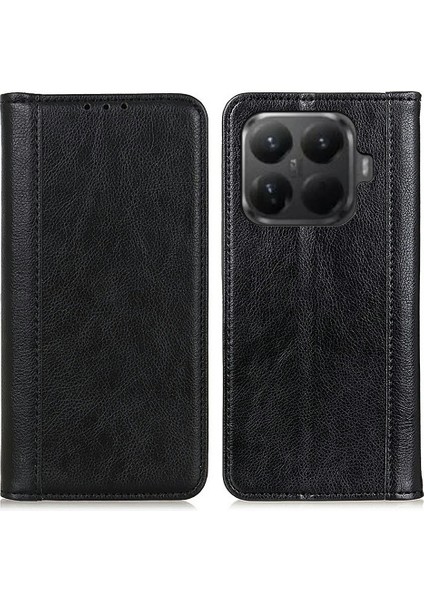Xiaomi 15T Pro Stand Kılıf Bölünmüş Deri Litchi Doku Cüzdan Telefon Kılıfı (Yurt Dışından)