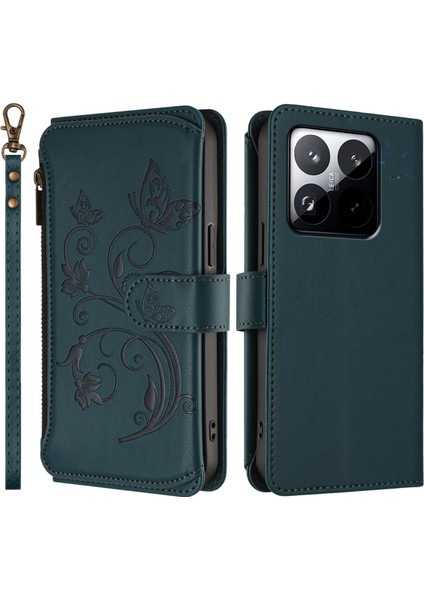 Xiaomi 15T Deri Kılıf Fermuarlı Cüzdan Standı Kılıfı ve Bilek Kayışı (Yurt Dışından) fiyatları