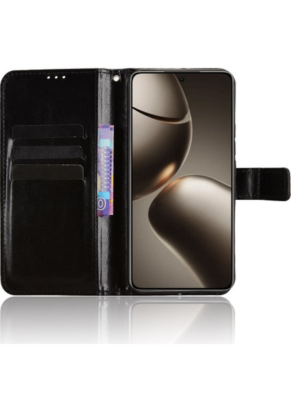 Xiaomi 15T Pro Pu Deri Crazy Horse Doku Telefon Cüzdan Kılıfı ve Kayışı (Yurt Dışından) indirimleri