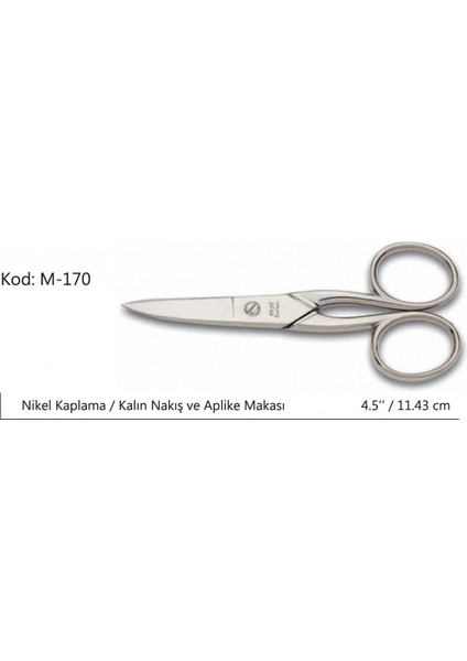 Europe Kalın Nakış Makası Süper Kalite No:4.5 11,43 cm