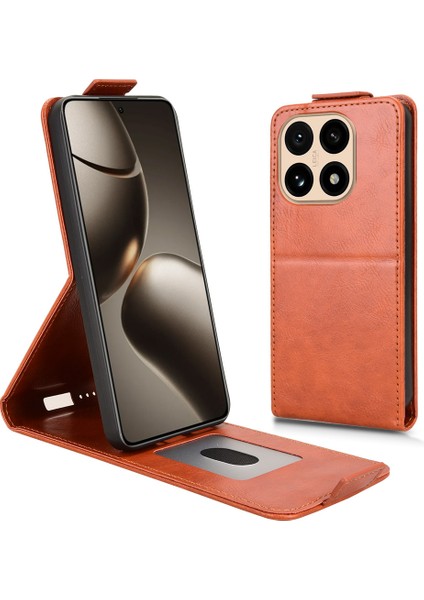 Xiaomi 15T Stand Kılıf Manyetik Toka Dikey Kapaklı Deri Telefon Kılıfı Kart Tutucu ile (Yurt Dışından)