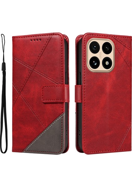 Xiaomi 15T Deri Kılıf Cüzdan Telefon Kılıfı ve Bilek Kayışı (Yurt Dışından)