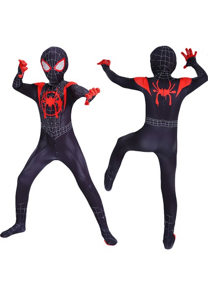 Miles Siyah Örümcek Adam Etkinlik Parti Jumpsuit Erkekler ve Kadınlar Örümcek Adam Parti Kostüm Takımı (Yurt Dışından) fırsatları
