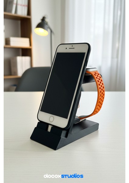 Telefon ve Apple Watch Standı Şarj Girişli Stand modelleri