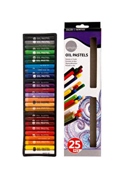 25 Renk Yağlı Pastel Seti Sanatçılar İçin Yüksek Kalite Malzeme modelleri