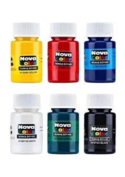 Kumaş Boyası 6 Renkli Set Sanatsal Çalışmalar İçin Uygun Kaliteli Boyalar modelleri