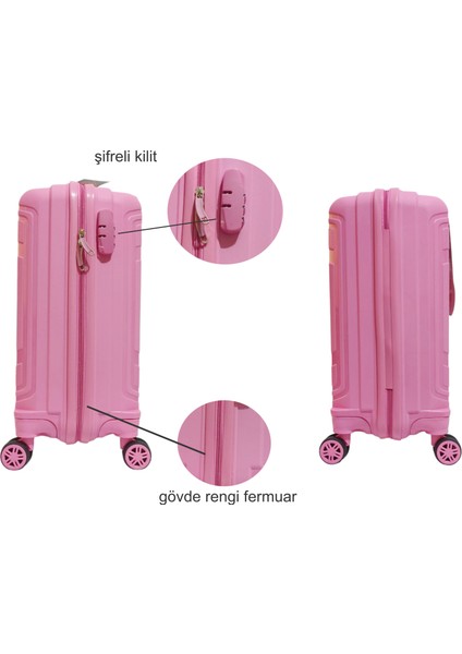 ☾ ✩ 𝐓𝐔̈𝐑𝐊 𝐘𝐈𝐋𝐃𝐈𝐙𝐈 ☾ ✩ Travel Polo Esnek Kauçuk Üstün Kaliteli Kabin Küçük Boy Valiz 𝟓𝟓 𝐜𝐦 indirimleri