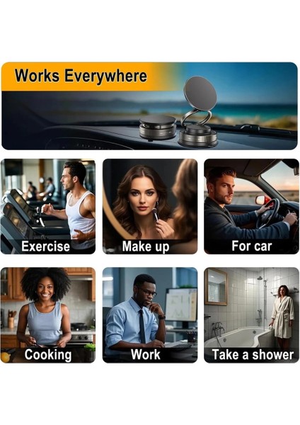 Metalik Magsafe Telefon Tutucu Tüm Yüzeylerle Uyumlu Vakumlu 360 Dönen Oynar Başlık fırsatları
