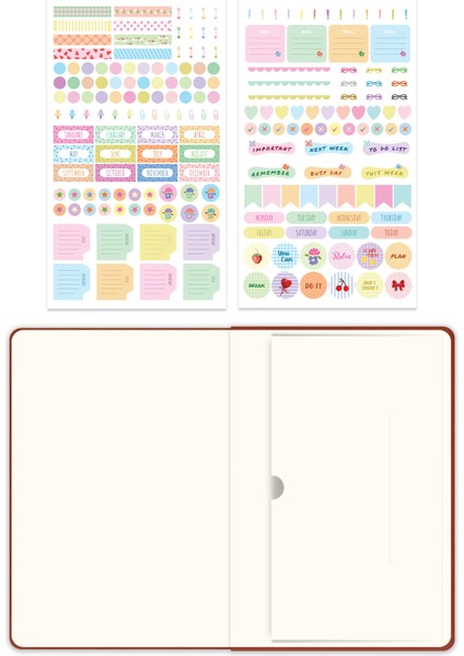 2026 Yılı A5 Keten Haftalık Ajanda 15X21 cm - 12 Aylık Tarçın indirimleri