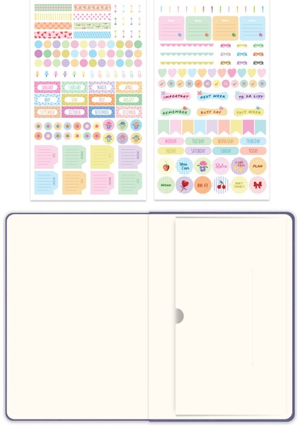 2026 Yılı A5 Keten Haftalık Ajanda 15X21 cm - 12 Aylık Lila indirimleri