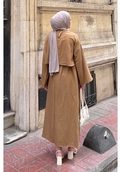 Etekli Tesettür Takım Camel fırsatları