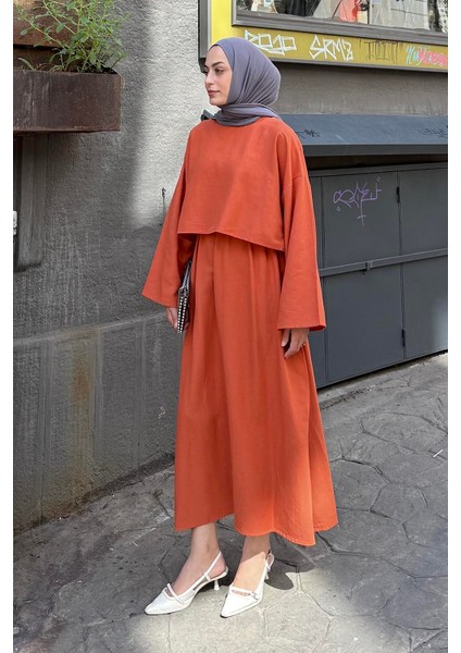 Etekli Tesettür Takım Kiremit fiyatları