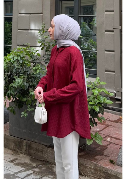 Kraşlı Gömlek Bordo fiyatları