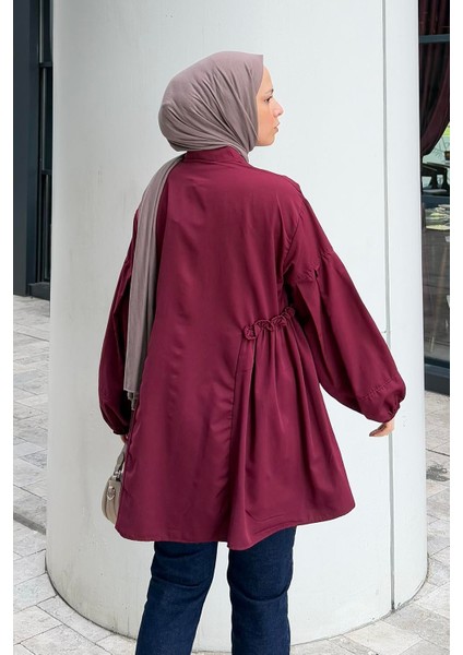 Lopez Balon Kol Tunik Bordo fırsatları