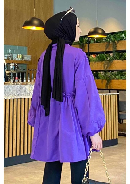 Lopez Balon Kol Tunik Mor fırsatları