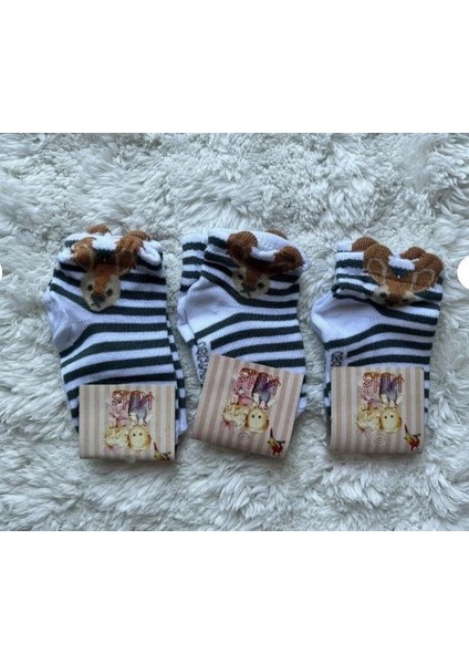Bebek Çorabı Desenli Kaliteli Lüks 3 Çift 79 Tl