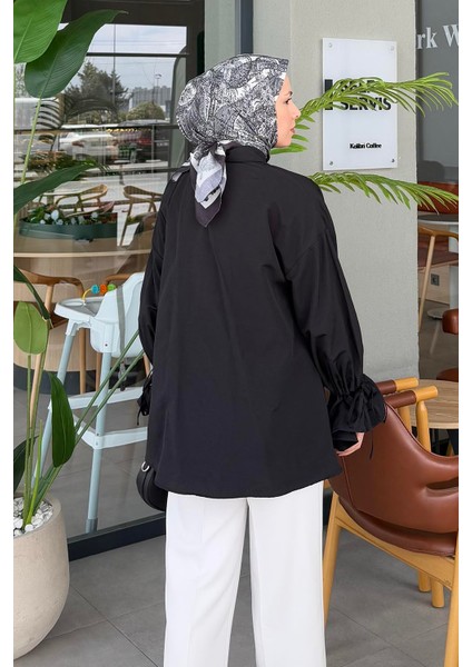 Kol Tünel Ip Detaylı Gömlek Siyah modelleri