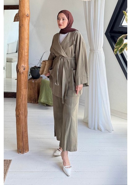 Kimono Tesettür Takım Haki fiyatları