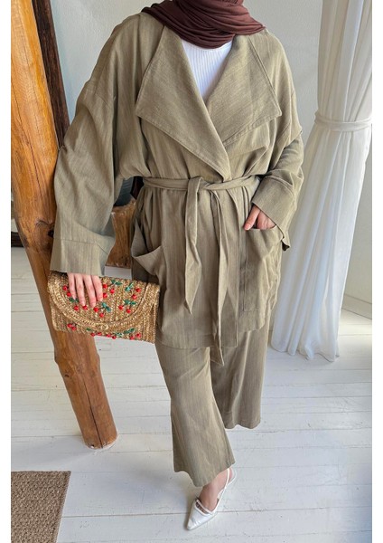 Kimono Tesettür Takım Haki fırsatları