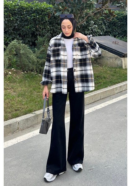 Çift Cepli Oduncu Gömlek Siyah